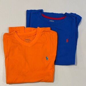 Polo by Ralph Lauren Kids' Vibrant Orange and Classic Blue Polos
